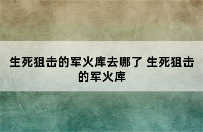 生死狙击的军火库去哪了 生死狙击的军火库